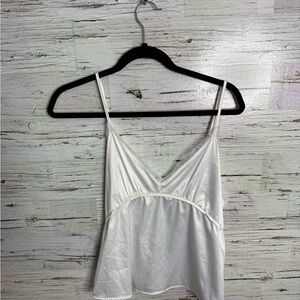 Zara White Women's Blouse tank top lace size large